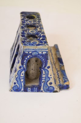Lot 371 - Mejma (Fez, Morocco) scribe's faience desk candle stand