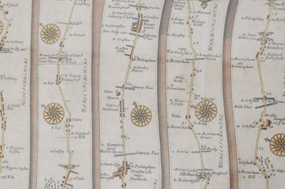 Lot 623 - Two 18th century engravings after John Ogilby - The Road from Hereford to Leicester