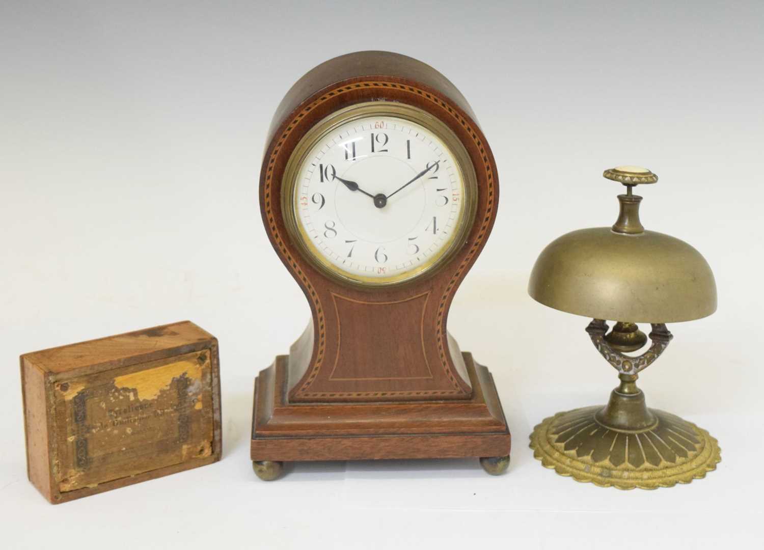 Lot 305 - Clock, musical box and bell