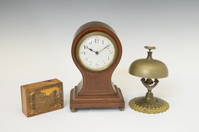 Lot 305 - Clock, musical box and bell