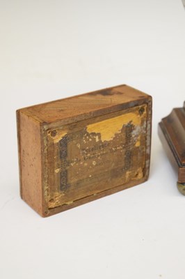 Lot 305 - Clock, musical box and bell