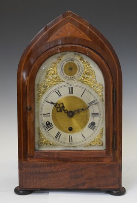 Lot 469 - Early 20th century German inlaid bracket clock