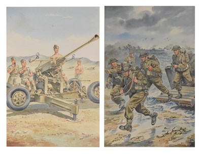 Lot 387 - Charles Stadden (1919-2002) - Pair of World War II watercolours