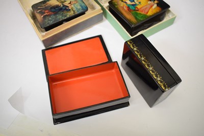 Lot 320 - Six Russian lacquer boxes