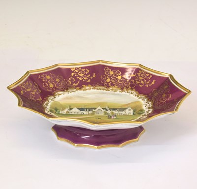 Lot 202 - Chamberlain's Worcester dish - Millport Garrison