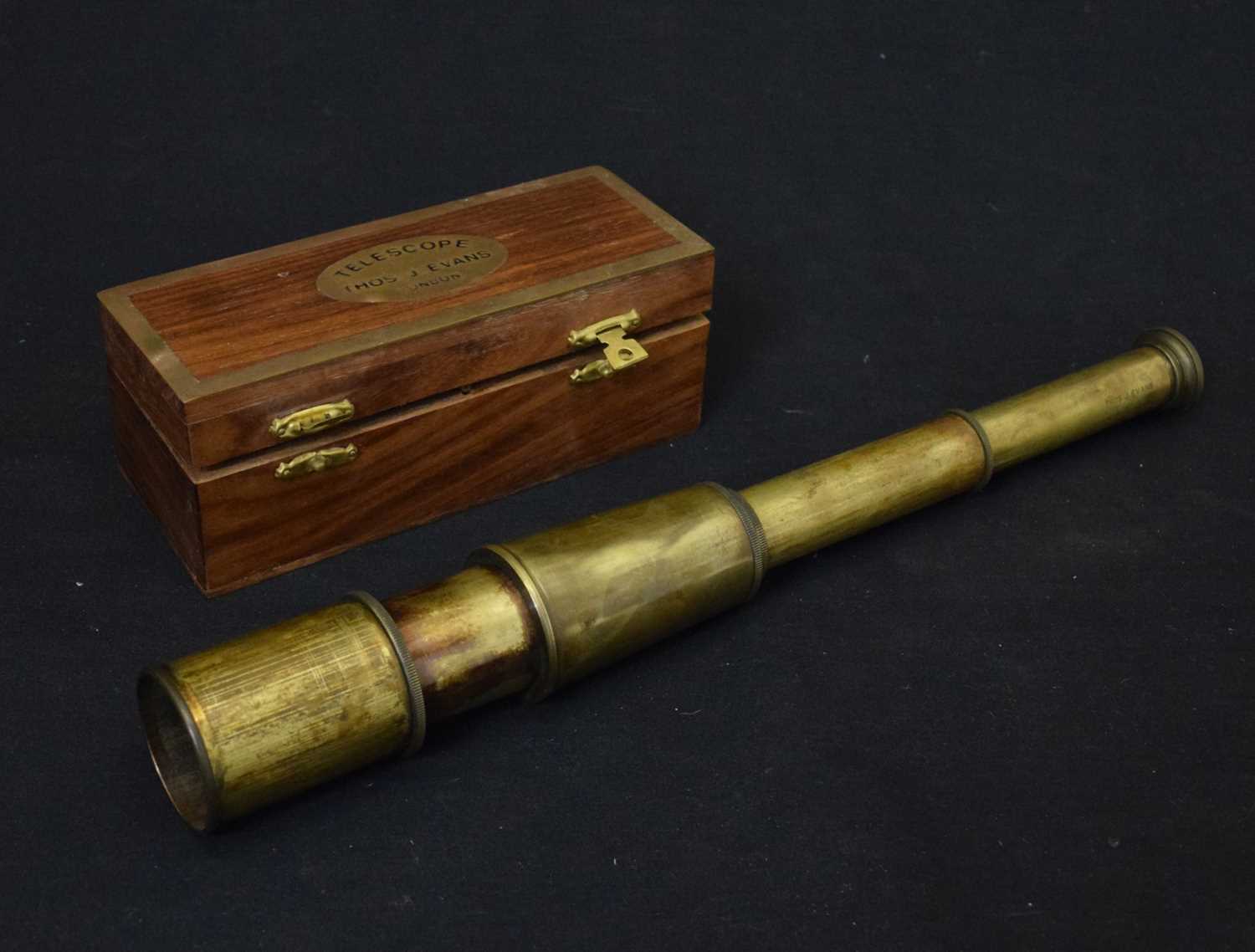 Lot 232 - Thomas J Evans, London, two-draw telescope