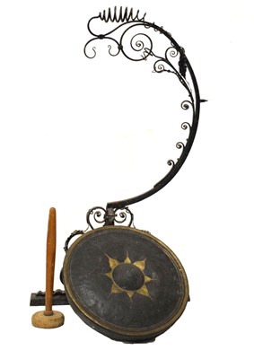 Lot 560 - Wrought iron dinner gong