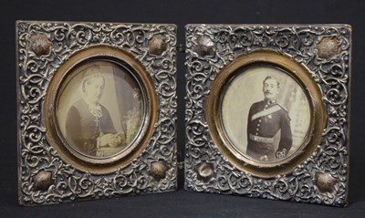 Lot 147 - Edward VII silver-mounted hinged photograph frame