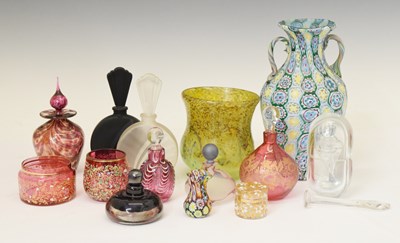 Lot 518 - Quantity of 20th century perfume bottles, art glass, etc