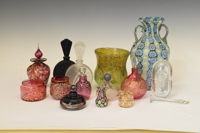 Lot 518 - Quantity of 20th century perfume bottles, art glass, etc