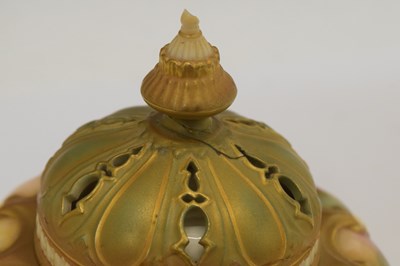Lot 546 - Royal Worcester pot pourri, shape 1312, painted by Frederick Bray