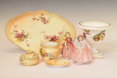 Lot 544 - Royal Worcester blush ivory dressing table tray and accessories