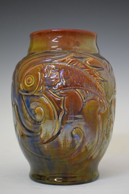 Lot 214 - Richard Joyce - Pilkington's Royal Lancastrian - Fish vase