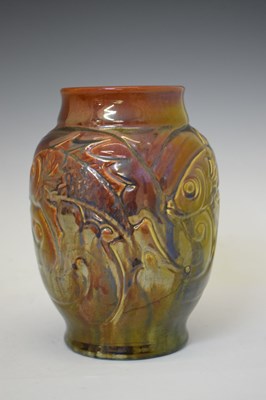 Lot 214 - Richard Joyce - Pilkington's Royal Lancastrian - Fish vase