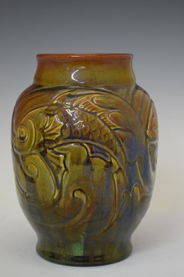 Lot 214 - Richard Joyce - Pilkington's Royal Lancastrian - Fish vase