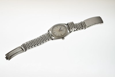 Lot 107 - Rolex - Gentleman's Oyster stainless steel wristwatch, red 4365