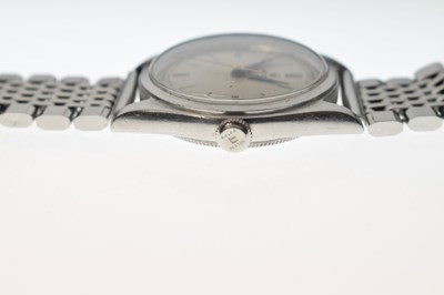 Lot 107 - Rolex - Gentleman's Oyster stainless steel wristwatch, red 4365