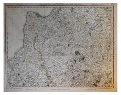 Lot 563 - Four 19th Century Cary maps of Devon and Cornwall