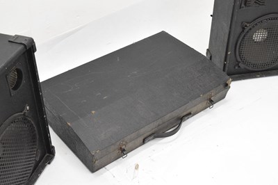 Lot 238 - Citronic CL12D portable twin turntable deck, and a pair of Motorola speakers