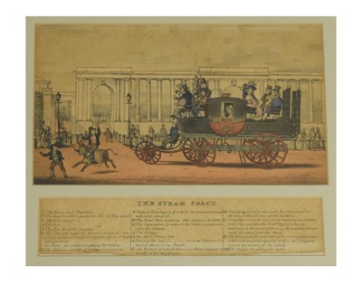 Lot 357 - 19th century engraving - 'The Steam Coach'