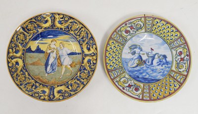 Lot 294 - Two Maiolica chargers