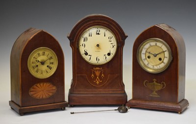 Lot 470 - Three Edwardian mantel clocks