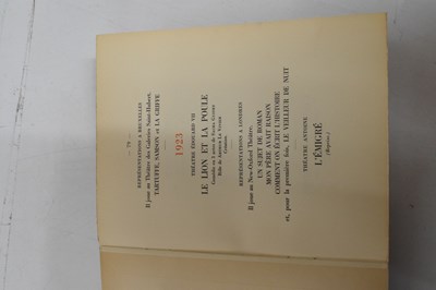 Lot 333 - 'Lucien Guitry, Sa Carriere Et Sa Vie', Sacha Guitry