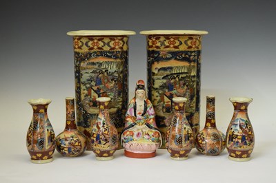 Lot 304 - Three small pairs of Oriental vases, etc