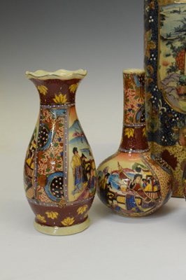 Lot 304 - Three small pairs of Oriental vases, etc