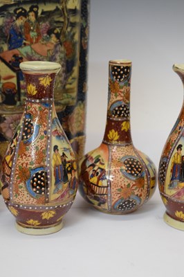 Lot 304 - Three small pairs of Oriental vases, etc