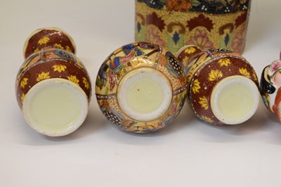 Lot 304 - Three small pairs of Oriental vases, etc