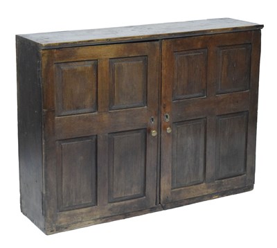 Lot 413 - Late 18th century two door cupboard