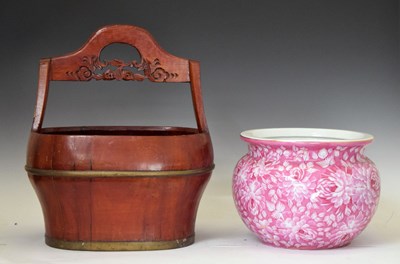 Lot 313 - Chinese rice bucket and jardinière