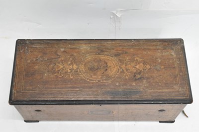 Lot 235 - 19th century inlaid rosewood musical box