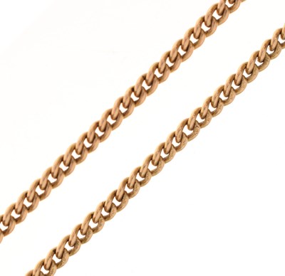 Lot 62 - 18ct gold curb link necklace
