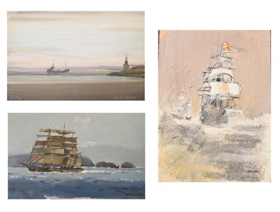 Lot 597 - Group of three 'Bristol Savages' marine studies