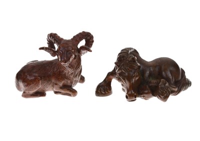 Lot 296 - Two Japanese bronze animals