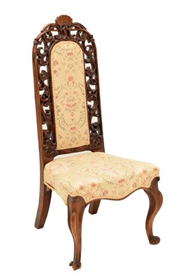 Lot 430 - Victorian walnut nursing chair