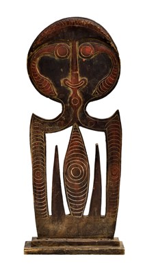 Lot 147 - Ethnographica - Carved wooden skull hook / hanger or 'Agiba', Kerewa people, Papua New Guinea