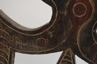 Lot 147 - Ethnographica - Carved wooden skull hook / hanger or 'Agiba', Kerewa people, Papua New Guinea