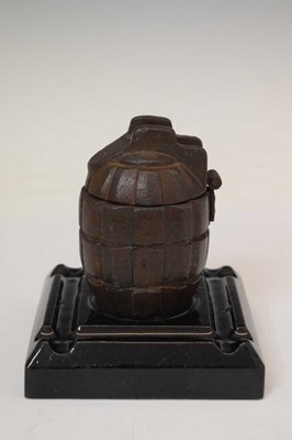 Lot 251 - First `World War British Mills bomb memento match striker