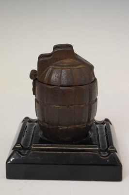 Lot 251 - First `World War British Mills bomb memento match striker