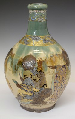 Lot 254 - Japanese Meiji period vase of ovoid bottle form