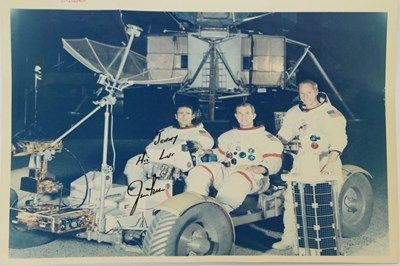 Lot 184 - Official NASA colour photograph of Apollo 15 crew