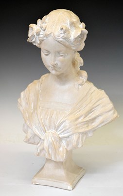 Lot 276 - Nostalgia reproduction composition bust of a female