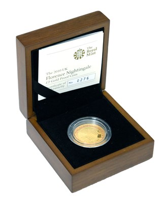 Lot 161 - Royal Mint Florence Nightingale £2 gold proof coin, 2010