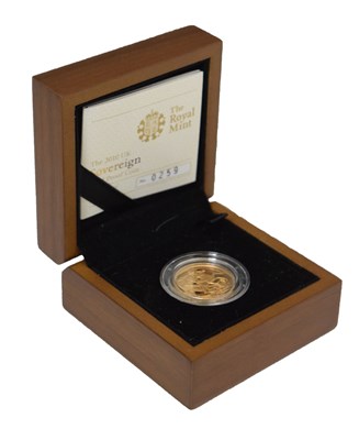 Lot 162 - Royal Mint Elizabeth II gold sovereign proof coin, 2010