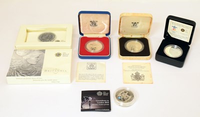 Lot 163 - Royal Mint silver Britannia coin 2010, etc