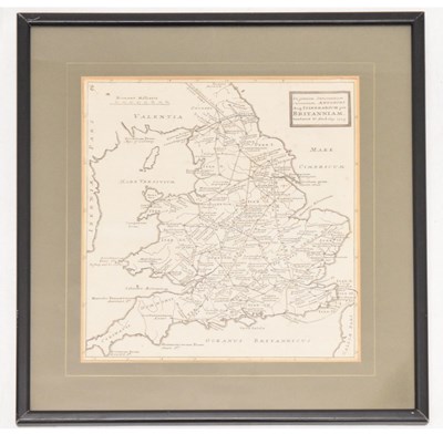 Lot 355 - William Stukeley - Early 18th century map of Britannia