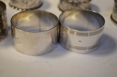 Lot 157 - Quantity of silver napkin rings